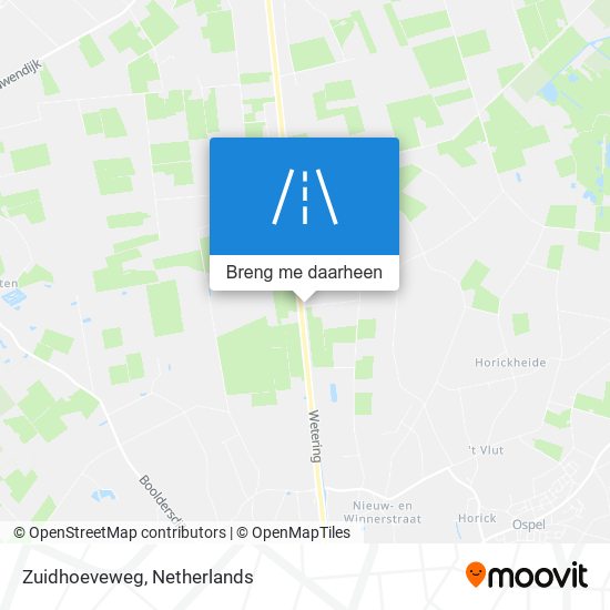 Zuidhoeveweg kaart