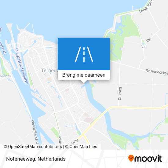 Noteneeweg kaart