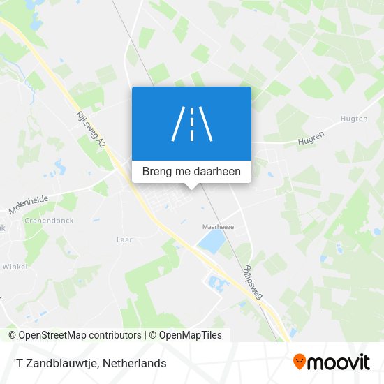'T Zandblauwtje kaart