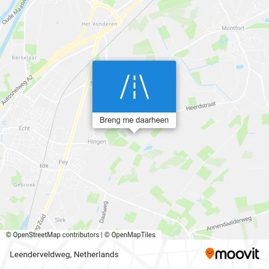 Leenderveldweg kaart