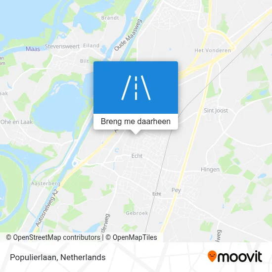 Populierlaan kaart