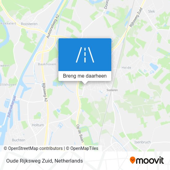 Oude Rijksweg Zuid kaart