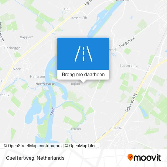Caeffertweg kaart