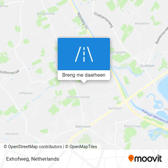 Exhofweg kaart