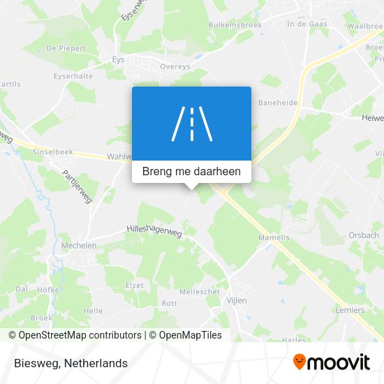 Biesweg kaart