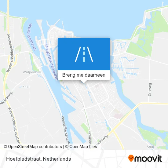 Hoefbladstraat kaart