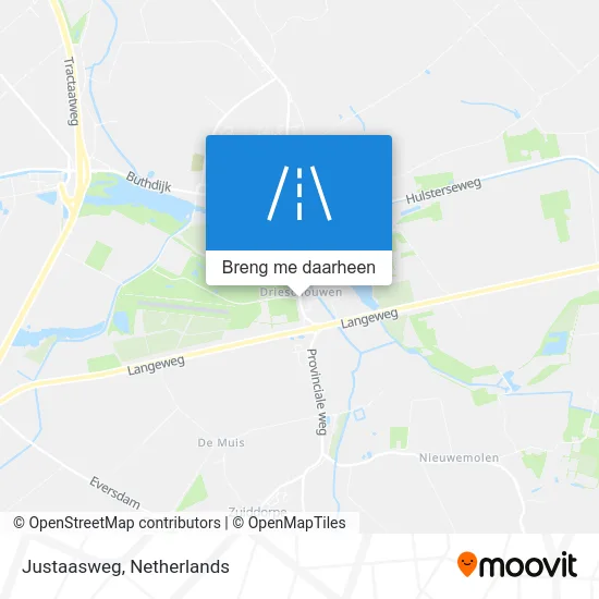 Justaasweg kaart