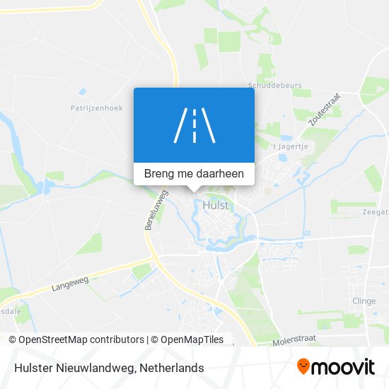 Hulster Nieuwlandweg kaart