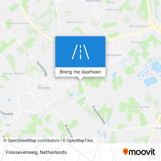 Fressevenweg kaart