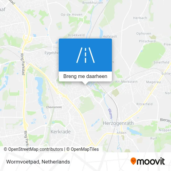 Wormvoetpad kaart