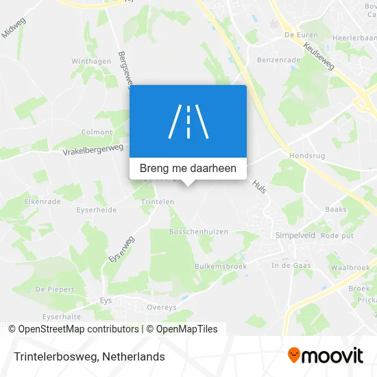 Trintelerbosweg kaart