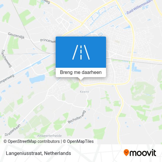 Langeniusstraat kaart