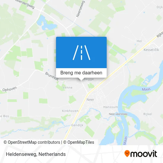 Heldenseweg kaart