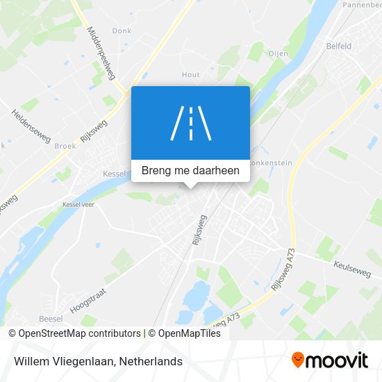 Willem Vliegenlaan kaart