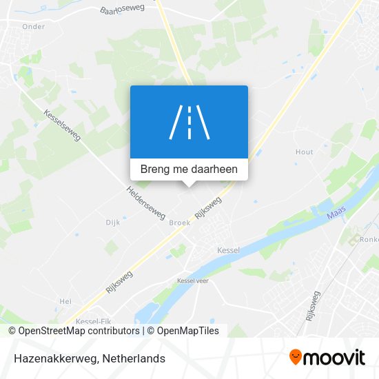 Hazenakkerweg kaart