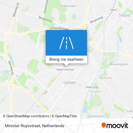 Minister Ruysstraat kaart