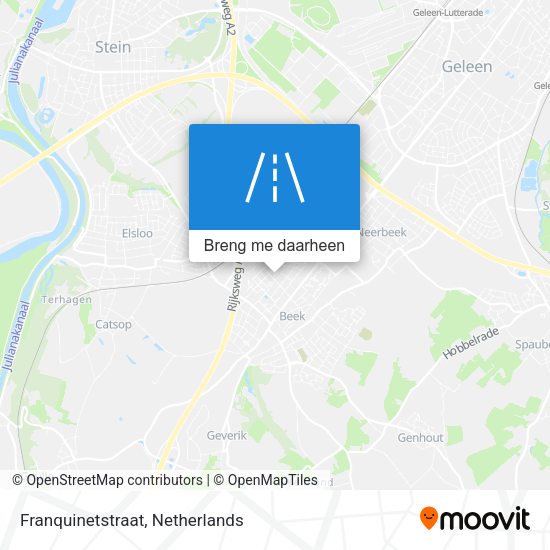 Franquinetstraat kaart