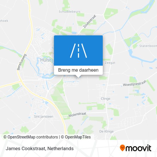 James Cookstraat kaart