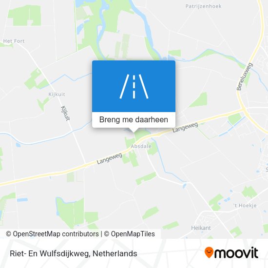 Riet- En Wulfsdijkweg kaart
