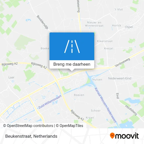 Beukenstraat kaart