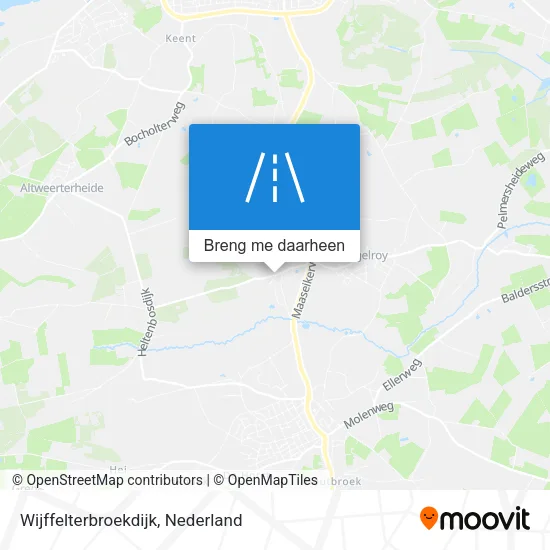 Wijffelterbroekdijk kaart