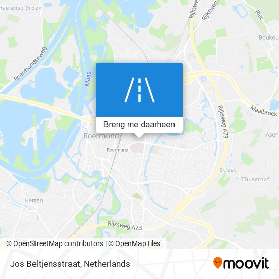 Jos Beltjensstraat kaart