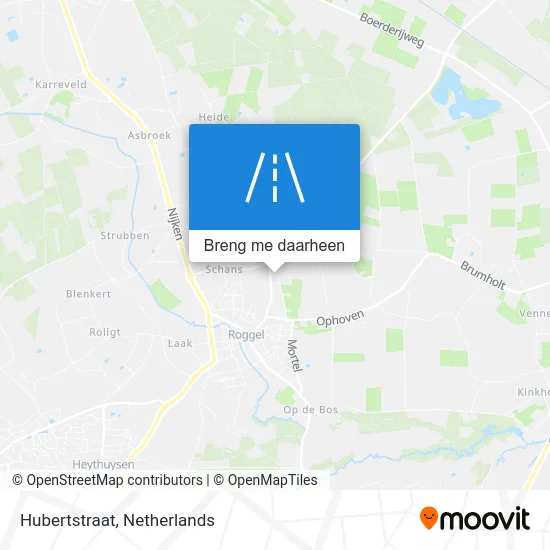 Hubertstraat kaart