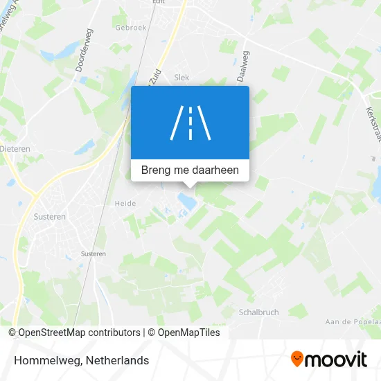 Hommelweg kaart