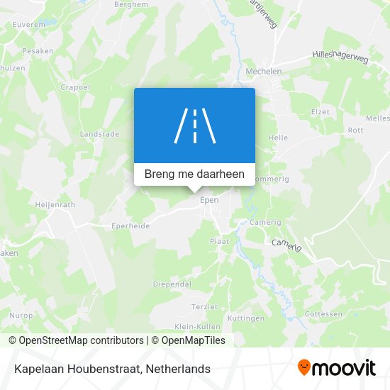 Kapelaan Houbenstraat kaart