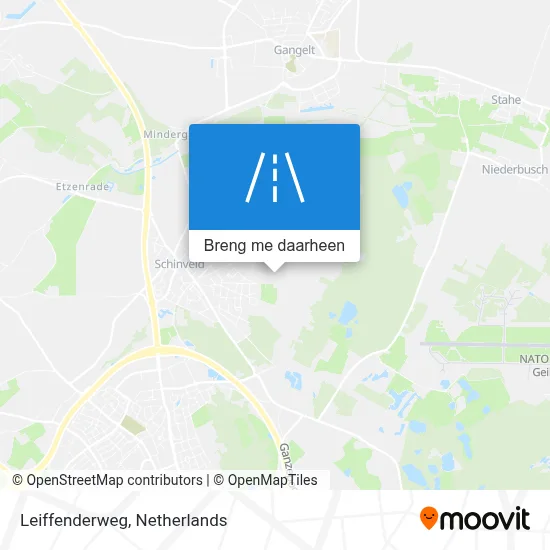 Leiffenderweg kaart