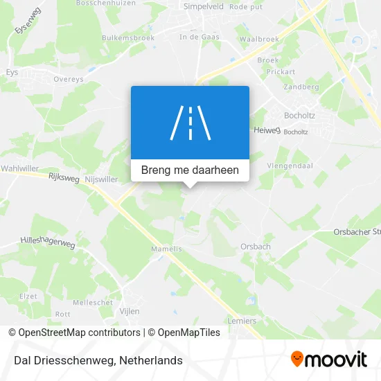 Dal Driesschenweg kaart