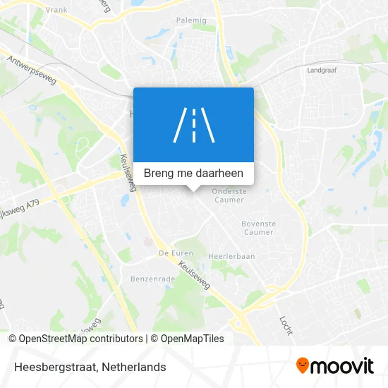 Heesbergstraat kaart