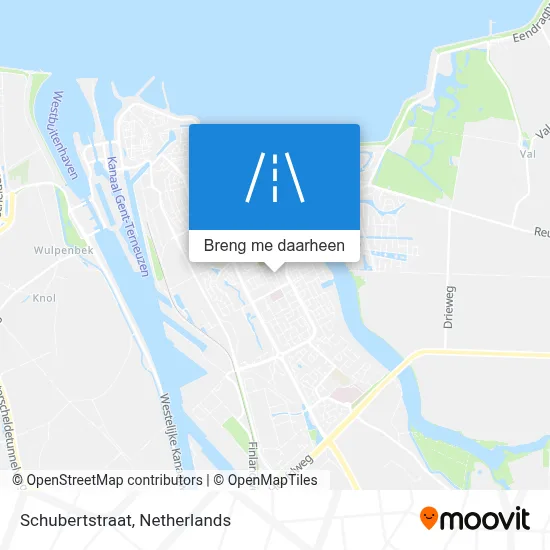 Schubertstraat kaart