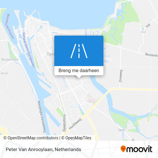 Peter Van Anrooylaan kaart
