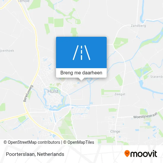 Poorterslaan kaart
