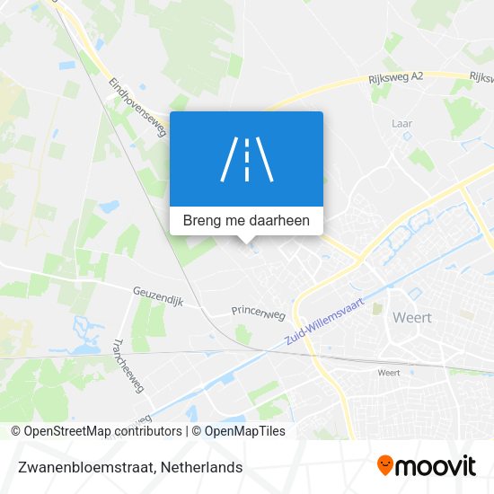 Zwanenbloemstraat kaart