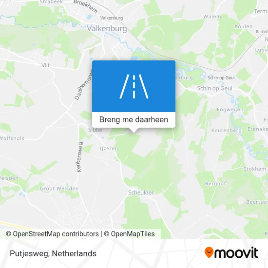 Putjesweg kaart