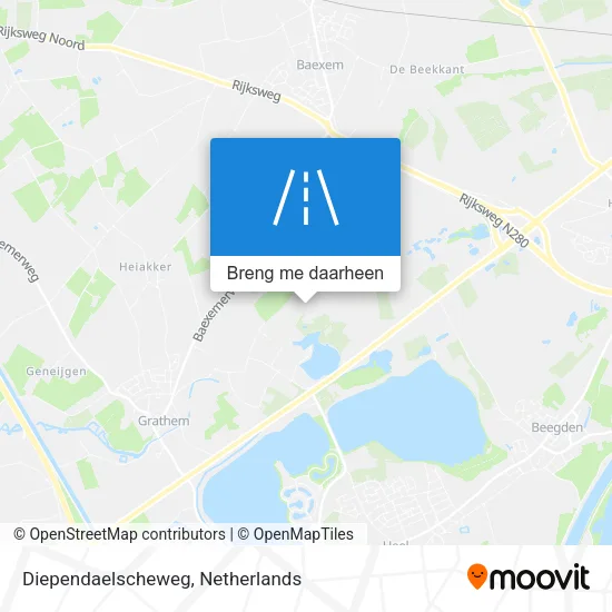Diependaelscheweg kaart