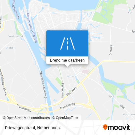 Driewegenstraat kaart