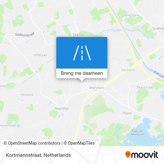 Kortmannstraat kaart