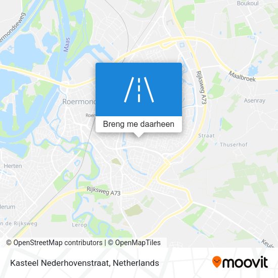 Kasteel Nederhovenstraat kaart
