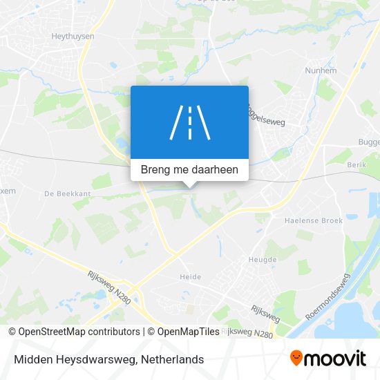 Midden Heysdwarsweg kaart