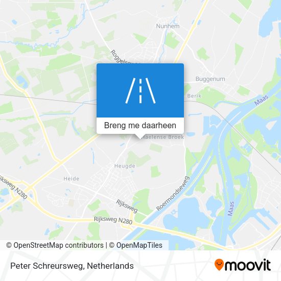 Peter Schreursweg kaart