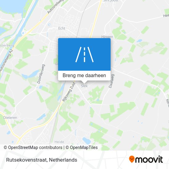 Rutsekovenstraat kaart