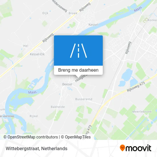 Wittebergstraat kaart