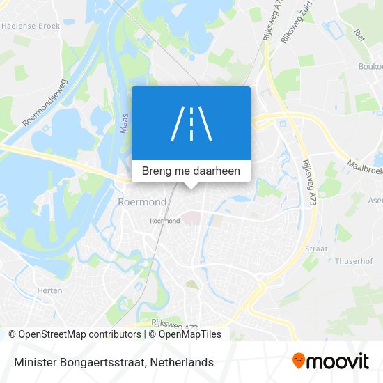 Minister Bongaertsstraat kaart