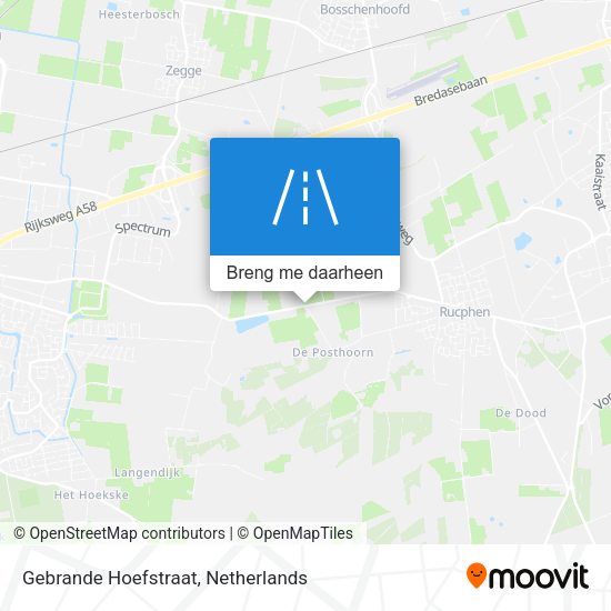 Gebrande Hoefstraat kaart