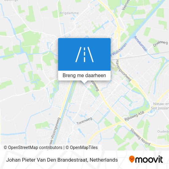 Johan Pieter Van Den Brandestraat kaart