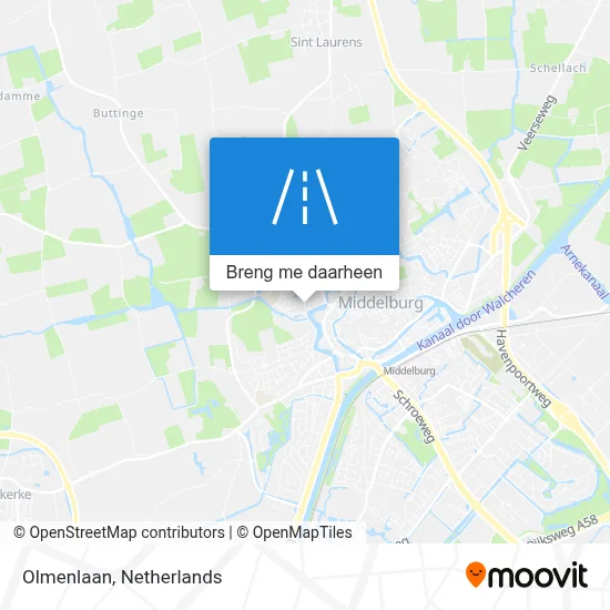 Olmenlaan kaart