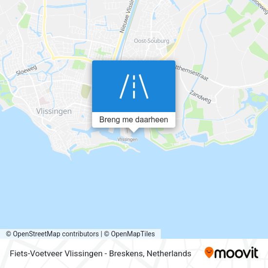 Fiets-Voetveer Vlissingen - Breskens kaart